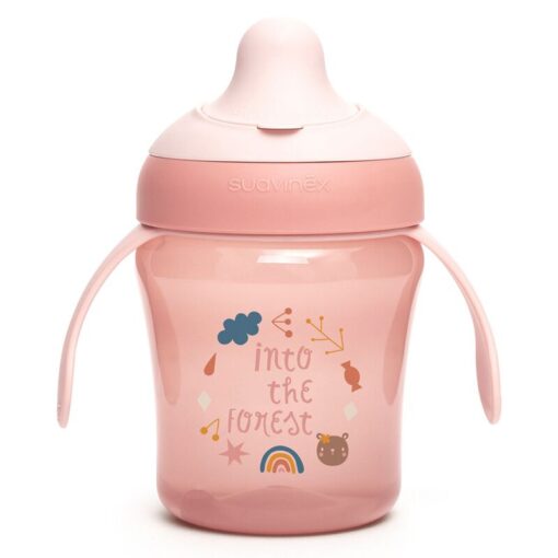 Suavinex Tasse à bec Into the forest rose+6m 200ml