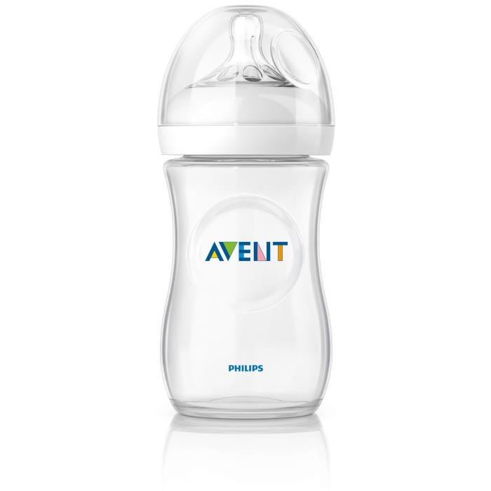 Avent : Biberon Natural en Verre anti-colique 0M+ 120 ml - Allobebe Maroc