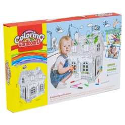 maison coloriage en carton taille petite