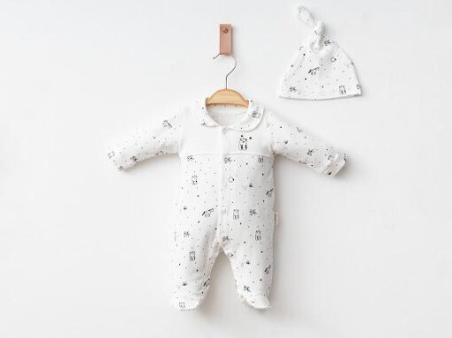 Grenouillère Bébé Coton Doux Animaux & Broderies Délicates
