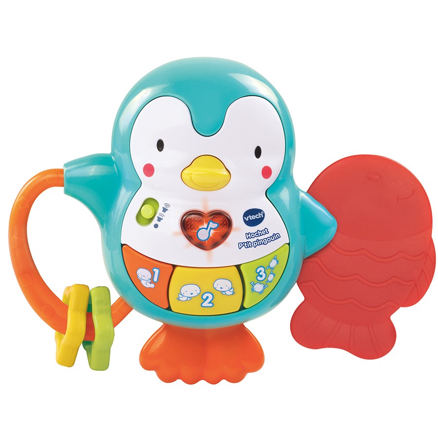 Vtech - Hochet Pingouin avec anneau de dentition - Allobebe Maroc