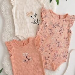Lot 3 Bodies d'été Respirants et coton Doux - Motifs et Plaisir