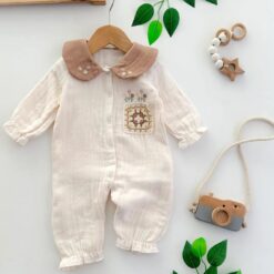 grenouillere en mousseline lin