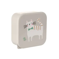 Ensemble de Lunch Boxes 4pcs Kitty Cat Grey - kikkaboo