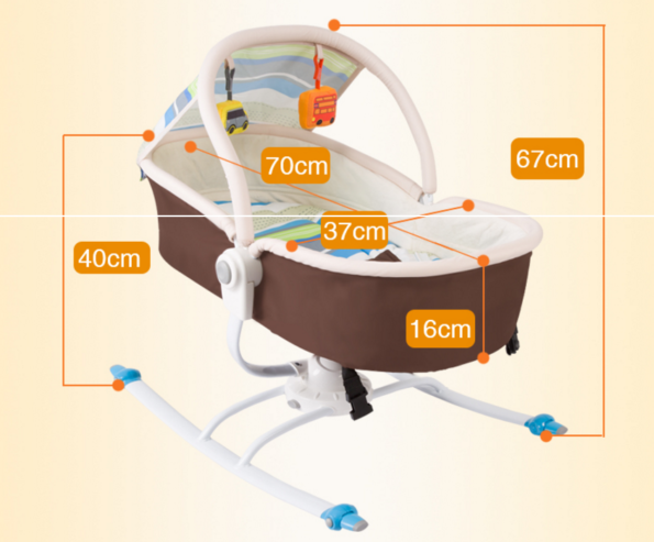 Mamalove : transat couffin 2 en 1 rotatif -3605