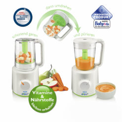 Offre Robot Cuiseur Vapeur Et Mixeur + Biberon anticolic 260ml d'avent-philips-4486