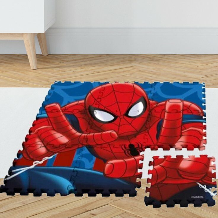 Tapis de jeu Spiderman pour bébé 80x160cm, grand, de sol, de