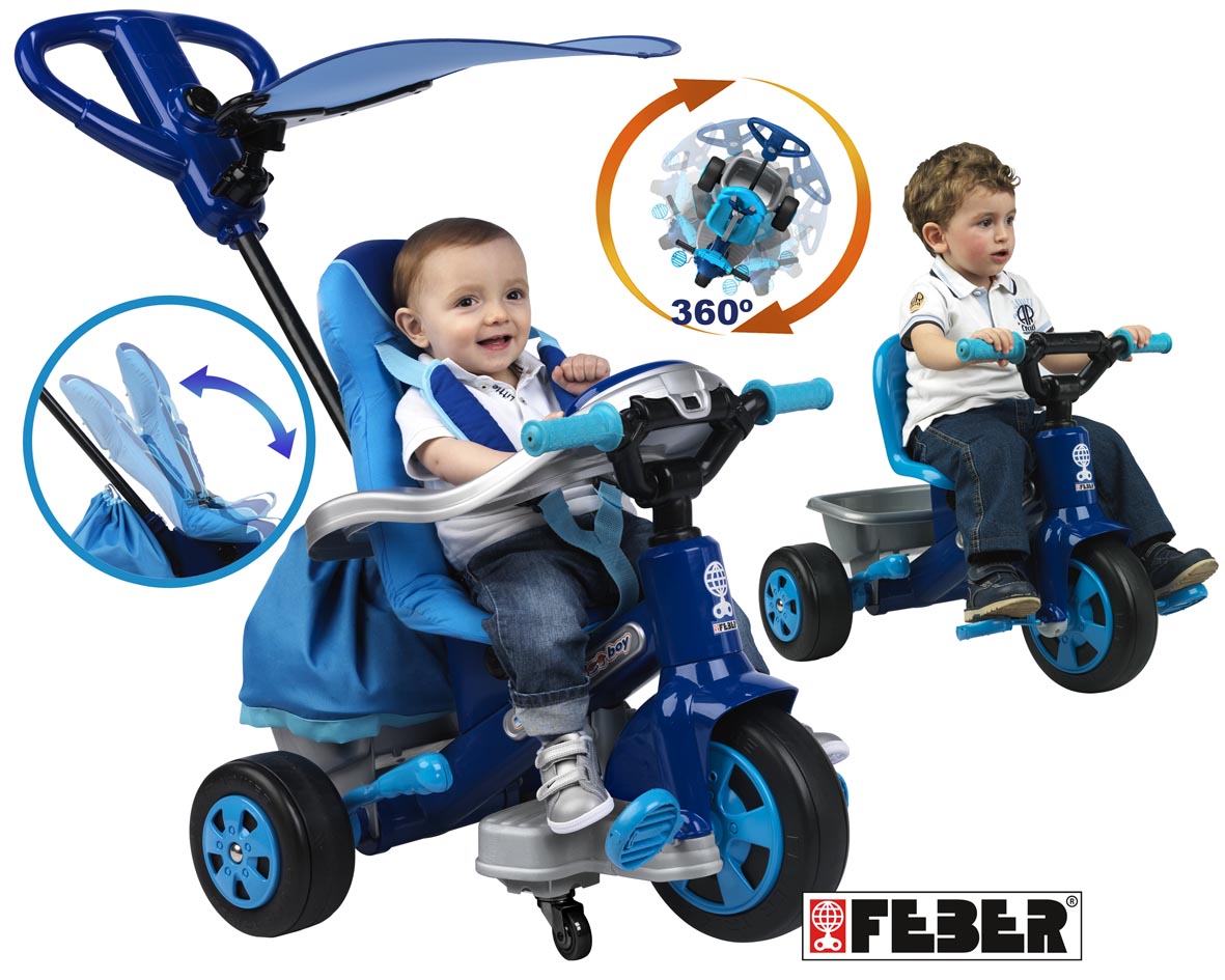 Tricycle Evolutif Baby Twist 360° - Boy Feber - Allobebe Maroc