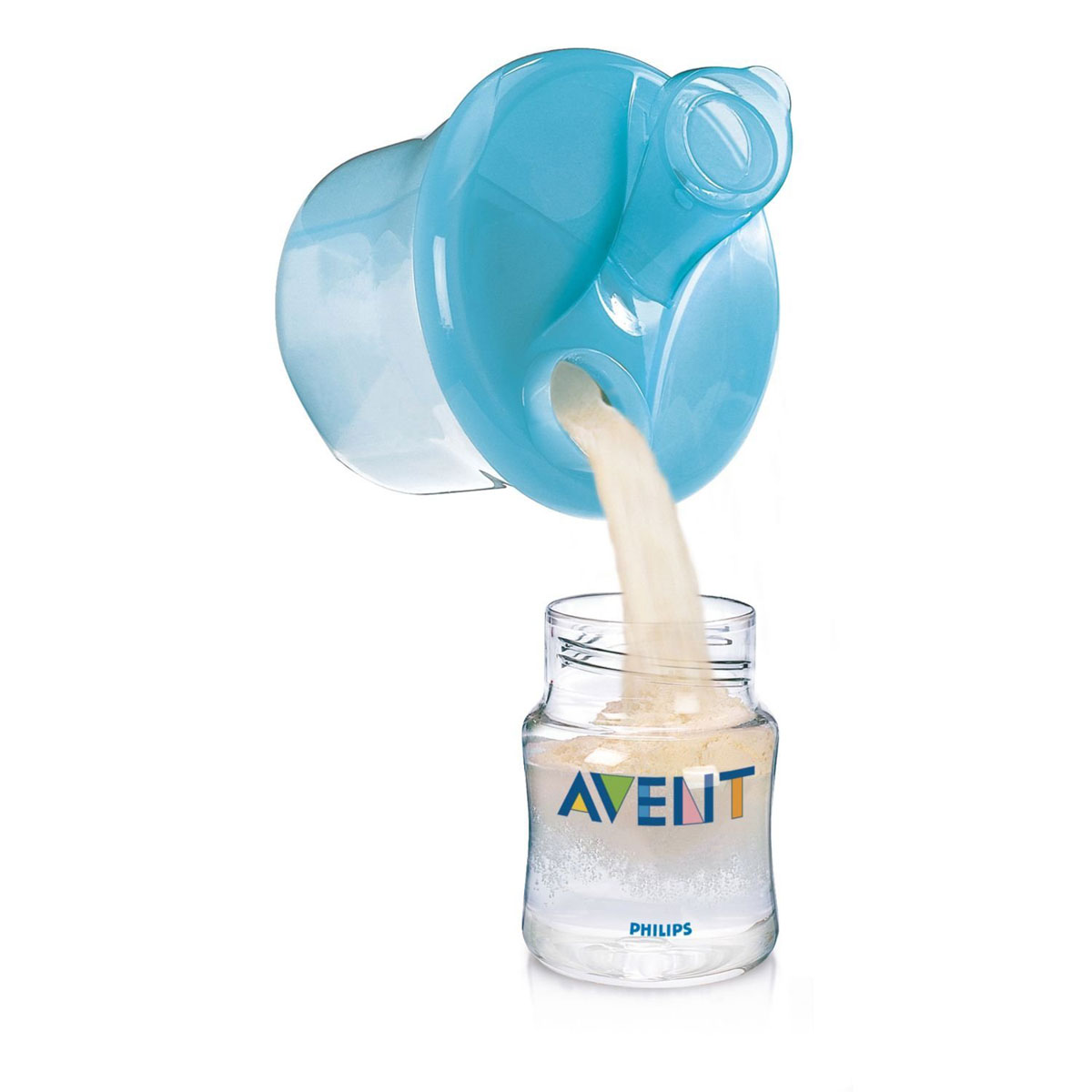 Boite doseuse de Lait 3 niveaux Bleu - Babyfive Maroc