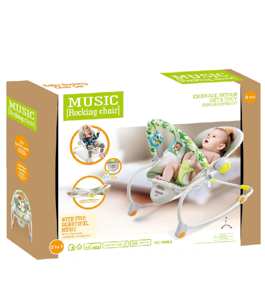 TRANSAT CHAISE À BASCULE MUSICALE 2 EN 1 - Mon Bébé Maroc