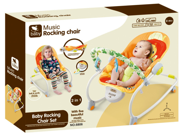 TRANSAT CHAISE À BASCULE MUSICALE 2 EN 1 - Mon Bébé Maroc