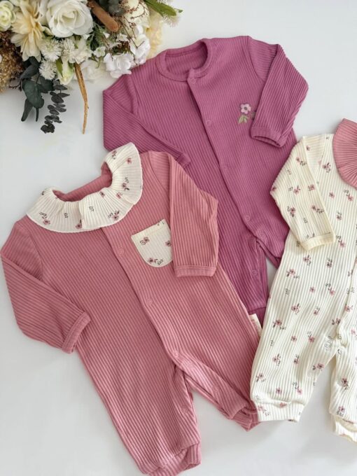 Pack de 3 grenouillères en coton doux : confort, style adorable