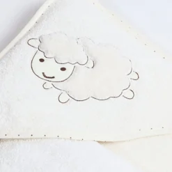 Cape de Bain Bébé 2 Pièces Motif Mouton – Bebekevi