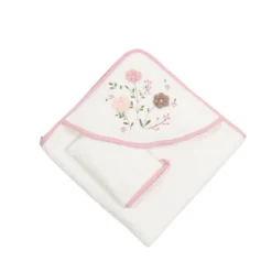 sortie bain cap d ebain rose bebe avec gant