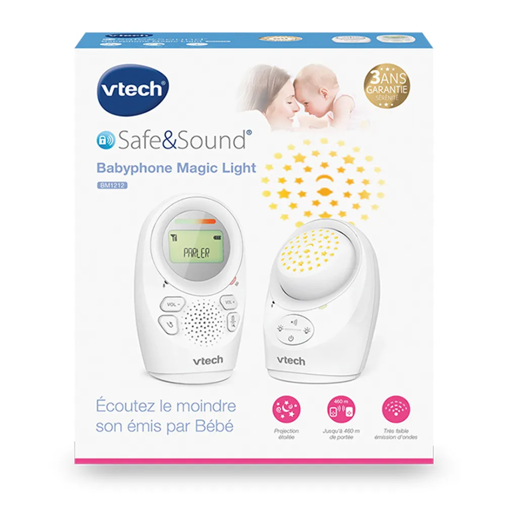 Babyphone Magic Light - BM1212 - Babyphone audio- Vtech - Allobebe