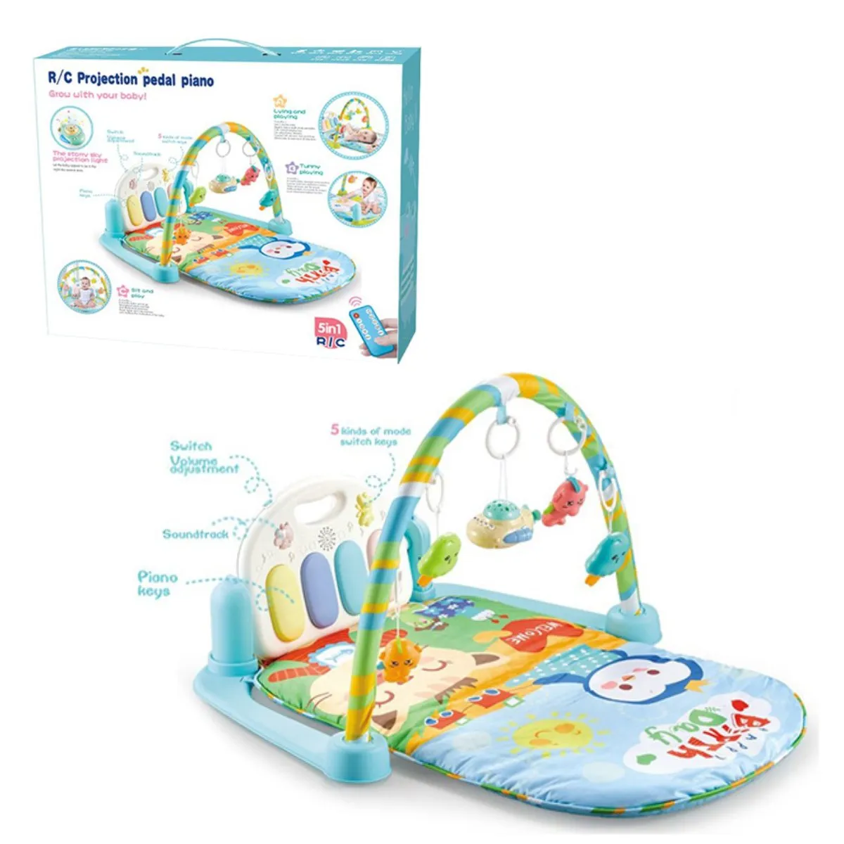 Tapis Piano Enfant, Ciel Étoilé Tapis Musical Jouets Éducatifs