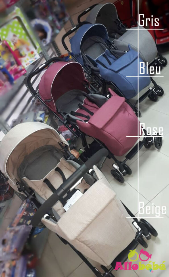 Poussette Coquille Aluminium Réversible dés la naissance !-6505