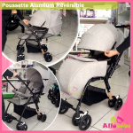 poussette reversible en alumium leger + couvre jambe