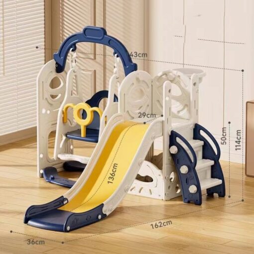 Complexe de jeux enfants avec toboggan et balançoire KBX-518