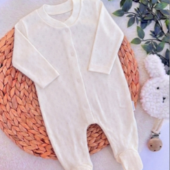 Promo Grenouillère bébé En blanc - Sous vêtement et Tenue de Jour 100% Coton Pur
