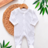 Promo Grenouillère bébé En blanc - Sous vêtement et Tenue de Jour 100% Coton Pur