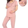 Ensemble Pyjama Allaitement, Maternité Manches Courtes