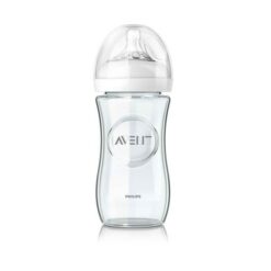 Avent : Biberon Natural en Verre anti-colique 1M+ 240 ml-2758