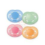 Avent – Pack de 2 Sucettes orthodontiques aérées Motif uni sans BPA-0