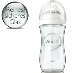 biberon anti collique bébé en verre avent 240ml