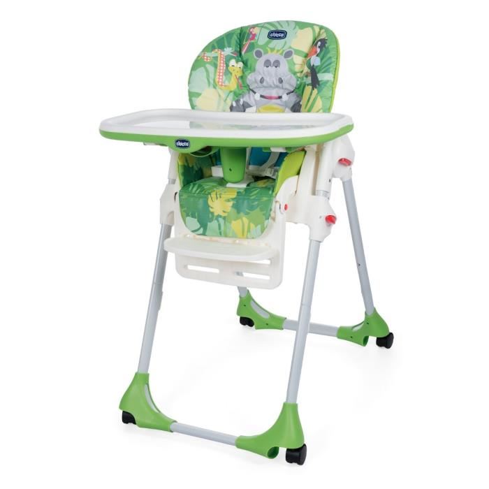 Chaise haute bébé polly easy Nature Gris- CHICCO