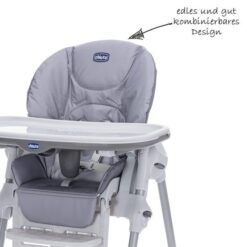 Chaise haute bébé polly easy Nature Gris- CHICCO-18761