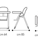 Chaise Haute multipositions Convivio LAPIN BLANC BREVI -0