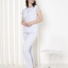 Ensemble Pyjama de Maternité Été – Pull Dentelle et Pantalon Ajustable