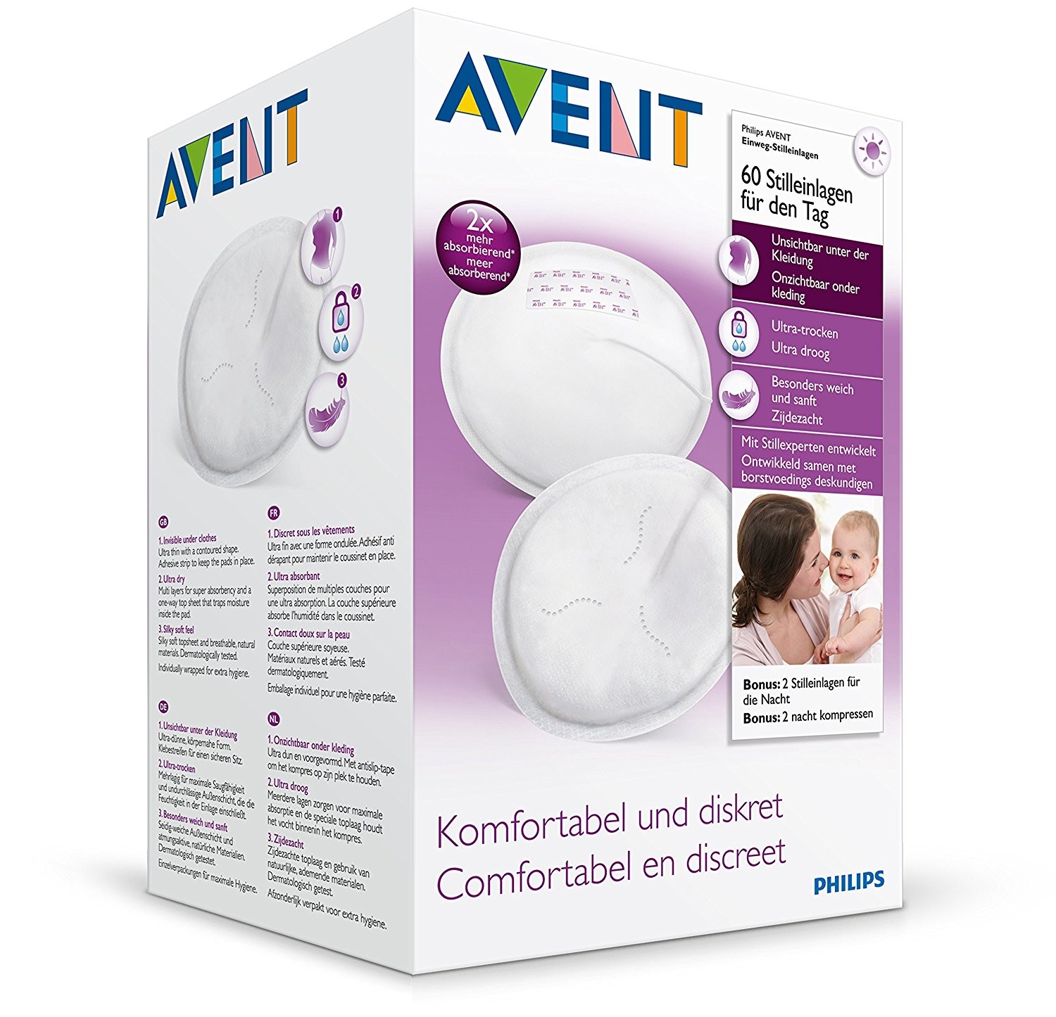 AVENT- Coussinets d’allaitement (60 pcs)