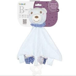 Peluche doudou Ourson bleu + dentition - Funmuch