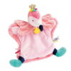 Marionnette Doudou Flamant Rose et Anneau de Dentition