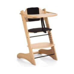 chaise haute en bois