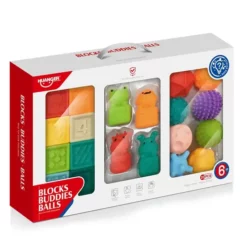 Coffret de jeu Cubes, animaux et balles 20 articles