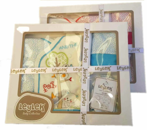 Leylek : Trousseau naissance 100% coton, 5 pièces-3574