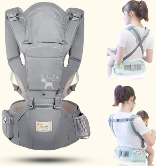 porte bebe multiposition aiebao au maroc gris