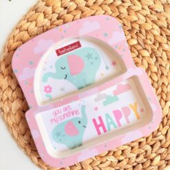 Assiette double pour bébé en Mélanine elephanto - Bebekevi
