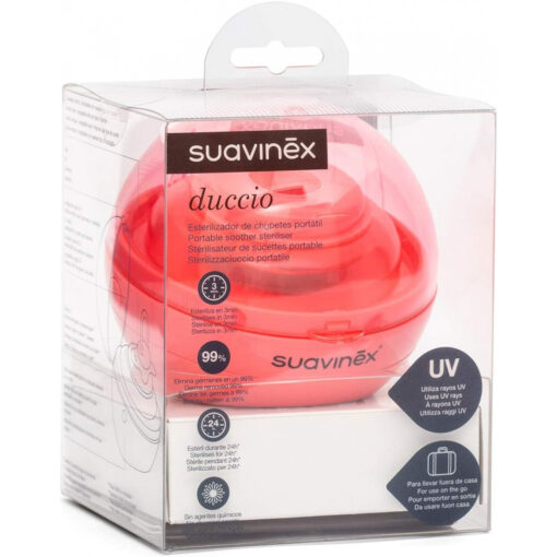 Suavinex Stérilisateur de sucette UV duccio rose