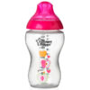 BIBERON EASI-VENT DÉBIT MOYEN 340 ML 3M+ ROSE - Tommee Tippee-0