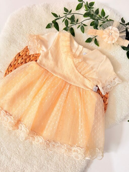 Robe demi manches Dentelle en tulle Florale spéciale occasions