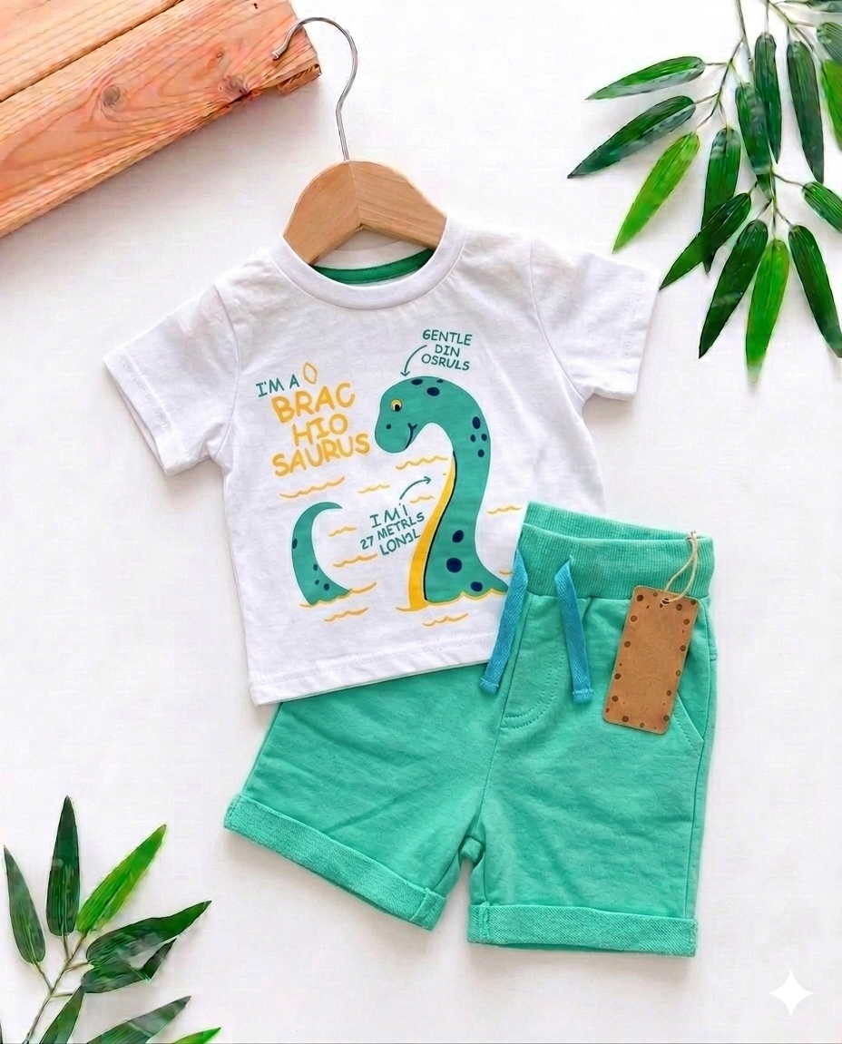 Promo Ensemble Short T-Shirt Été Bébé Garçon - Tenue Légère et Confortable