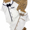 Polo Body Bébé Petit Gentleman – Col et Nœud Papillon 100% Coton
