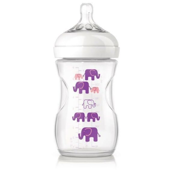 AVENT – PHILIPS AVENT Biberon 260 ml éléphant Natural Fille