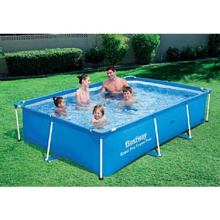 Piscine tubulaire Bestway rectangulaire Steel Pro 2,21 x 1,50 x 0,43 m