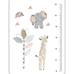 Tapis à Langer Bébé avec Réglette de Croissance – 74 x 49 cm – Motif Animal