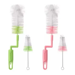 Goupillon Rotatif 360° en Nylon – Kit de Nettoyage Biberons et Tétines